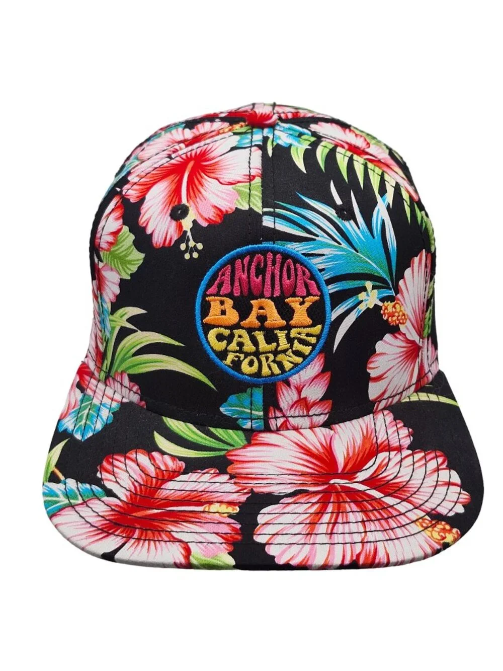 Anchor Bay California Hawaiian Hibiscus Floral Palm OTTO Snapback Hat Mendocino
